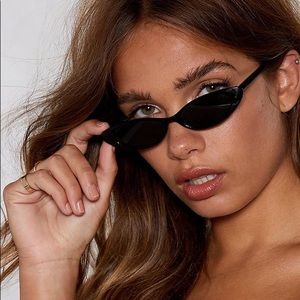 super skinny cat eye sunglasses